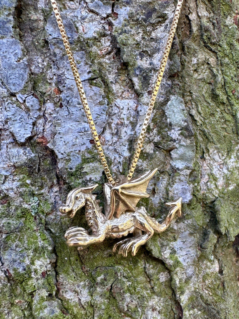 Welsh Dragon Charm - 14K Gold