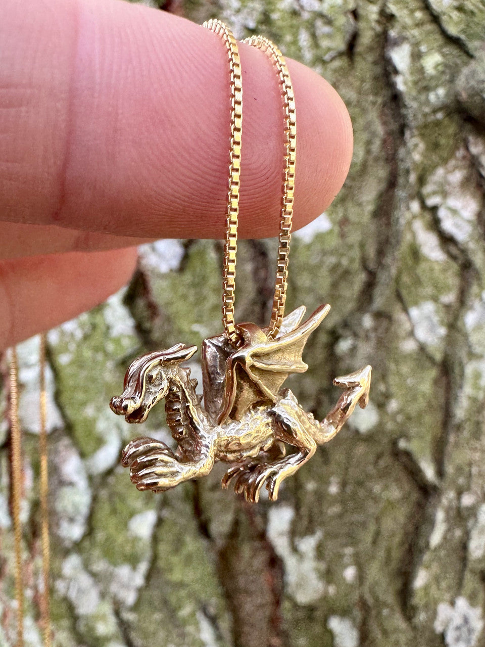 Welsh Dragon Charm - 14K Gold