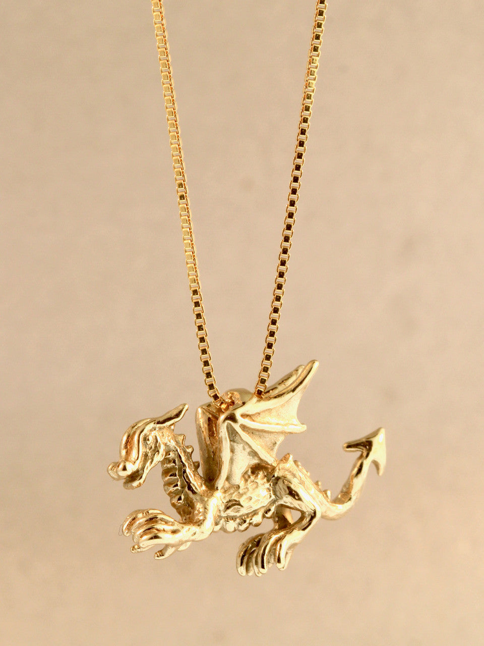 Welsh Dragon Charm - 14K Gold
