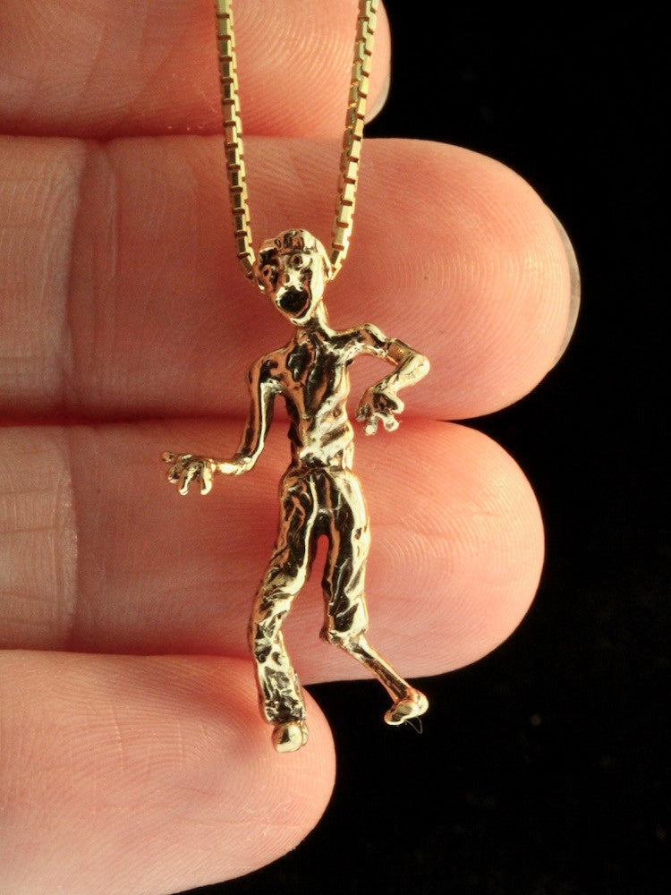 14k Gold Zombie Charm