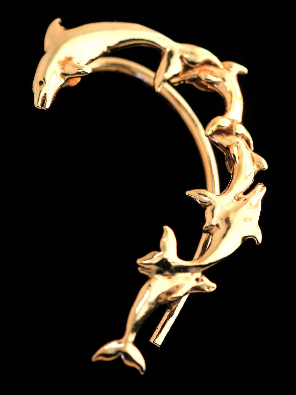 Dolphin Ear Wrap -14k gold vermeil
