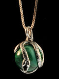 Python Snake Orb Pendant - Sterling Silver