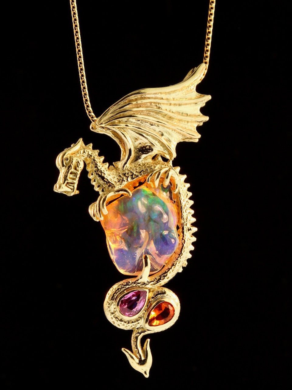 Luminiferous Opal Dragon Pendant