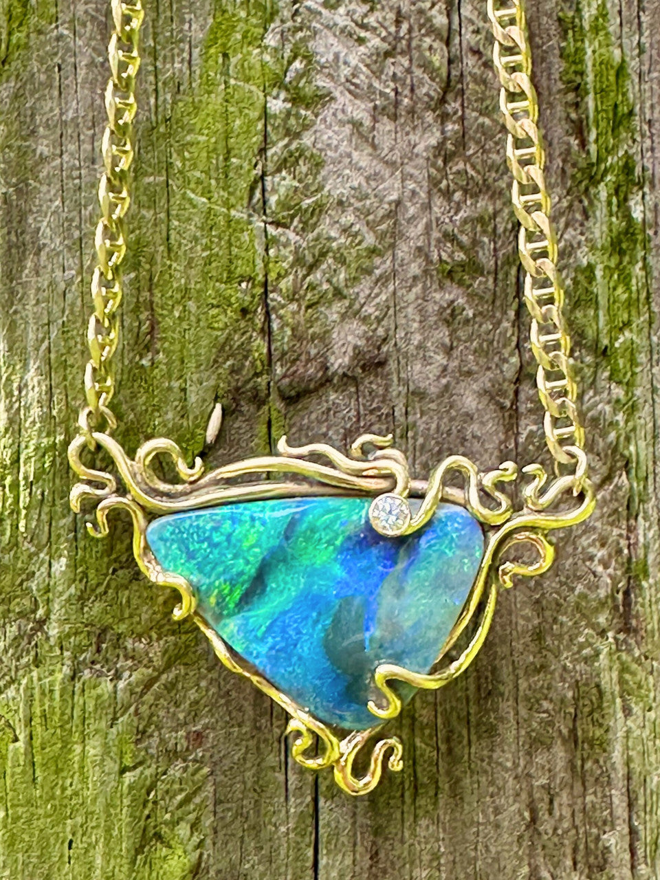 Ocean Reef, Opal & Diamond Pendant Jewelry – Marty Magic Jewelry