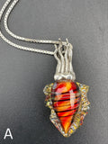 Iridescent Cuttlefish Pendant - Silver