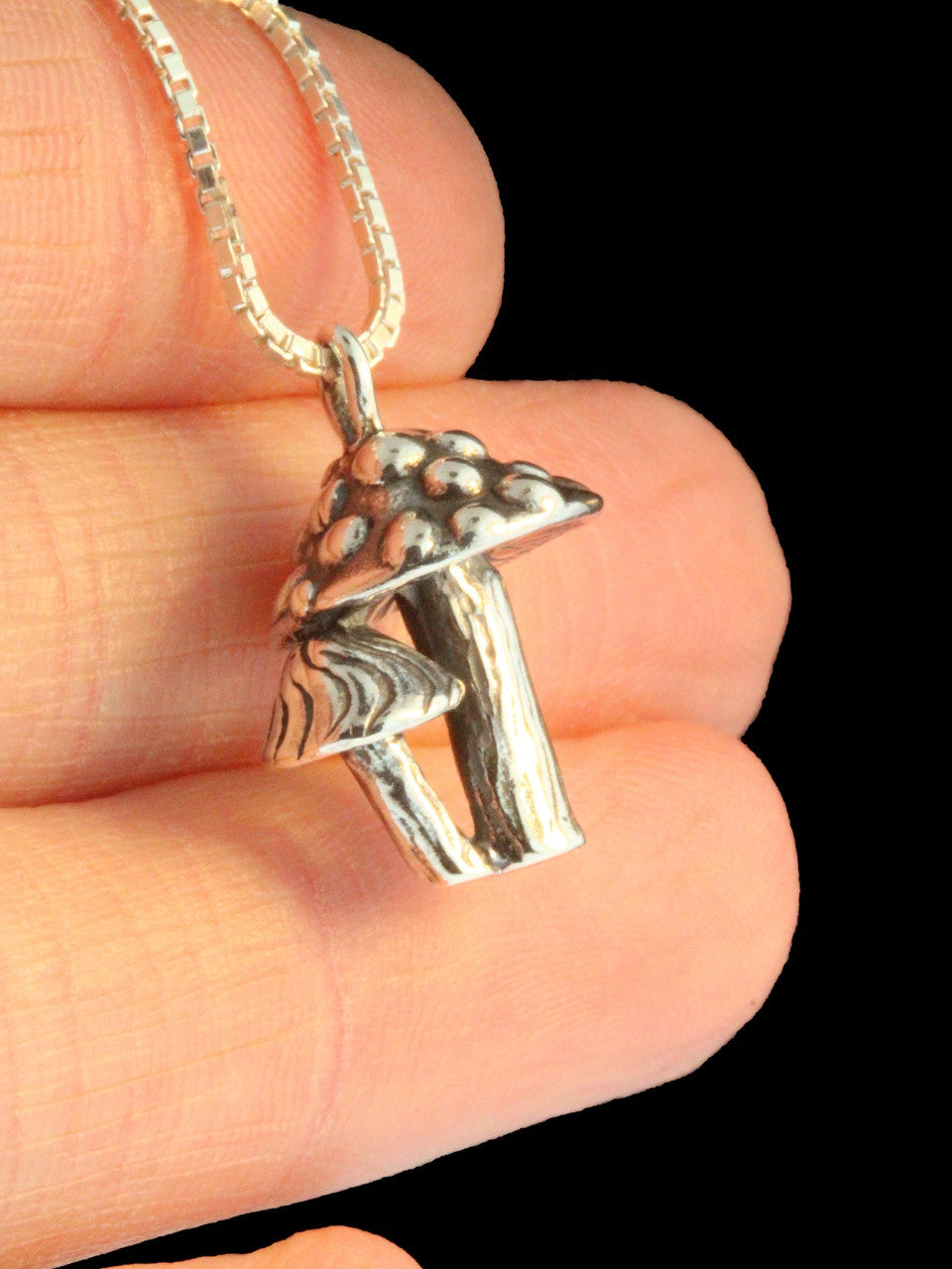 Magic Mushroom Charm - Silver