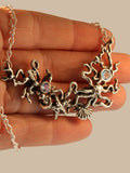Poseidon's Gift with Blue Topaz and Moonstone  - Octopus And Sea Star Neckpiece - Sterling Silver