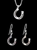 Lucky Horseshoe Jewelry Set - Sterling Silver