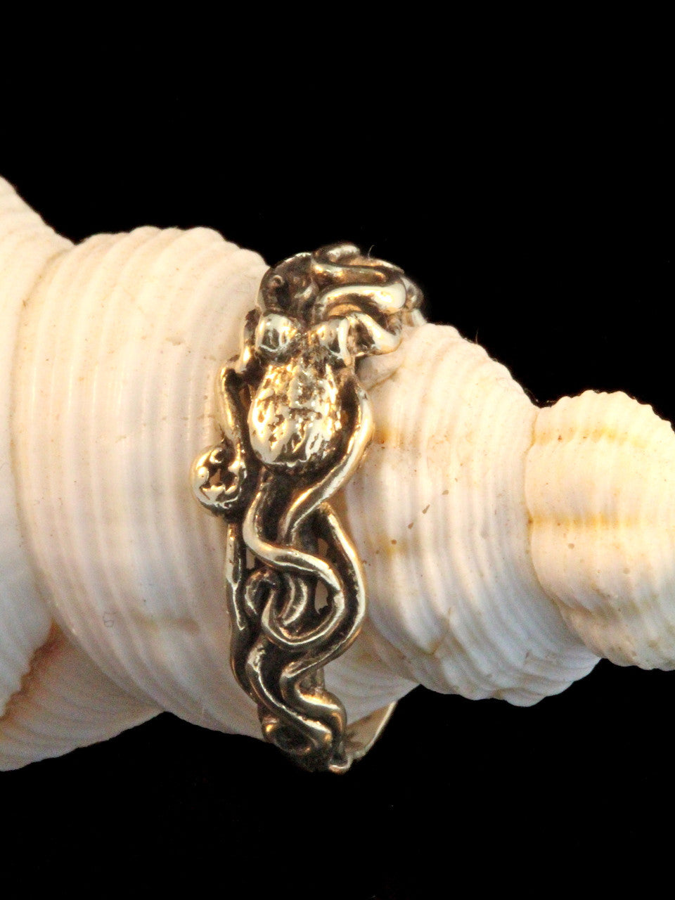 14K gold tentacle twist octopus ring, commitment ring, wedding ring