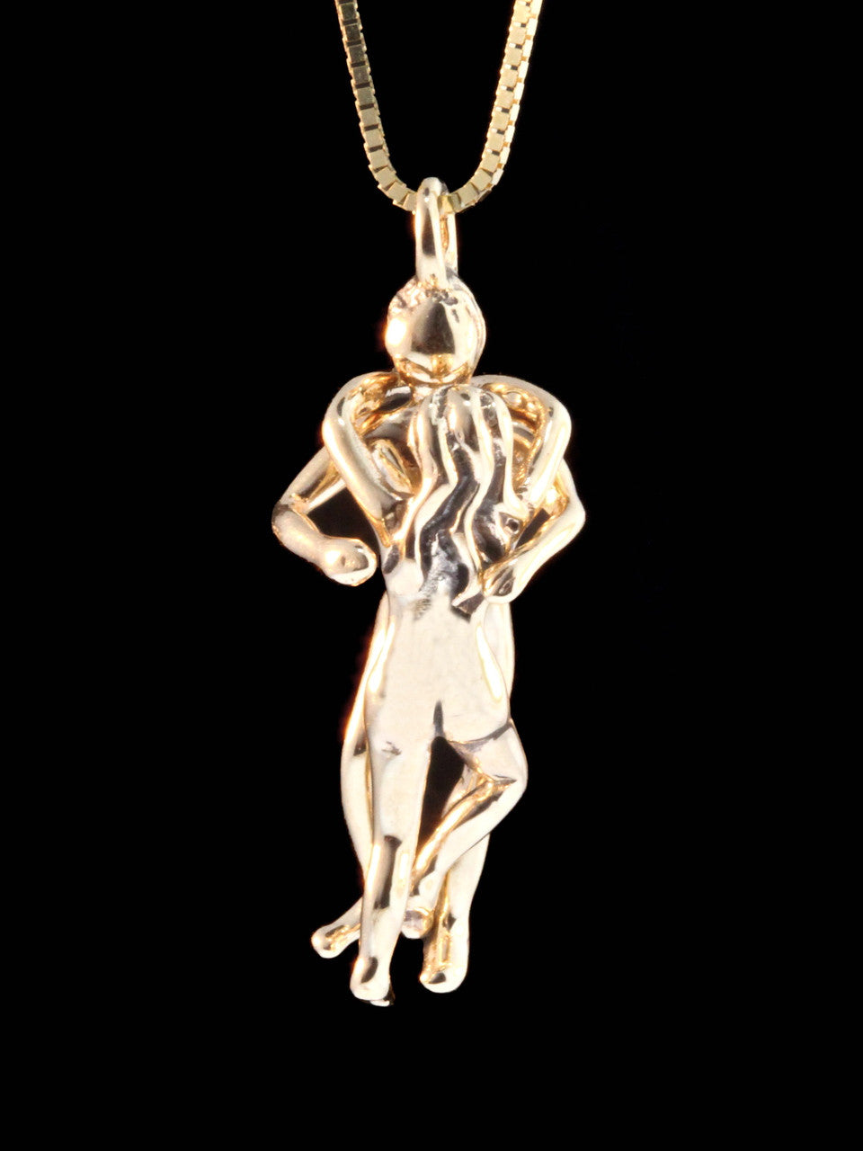 Two Part Lovers Pendant -14k Gold