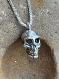 Small Skull Charm - Sterling Silver