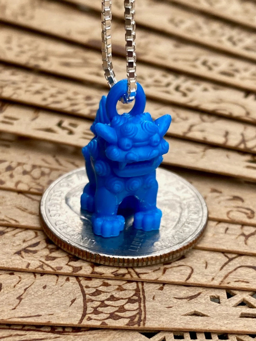 Shisa Foo Dog Lion Charm - Sterling Silver