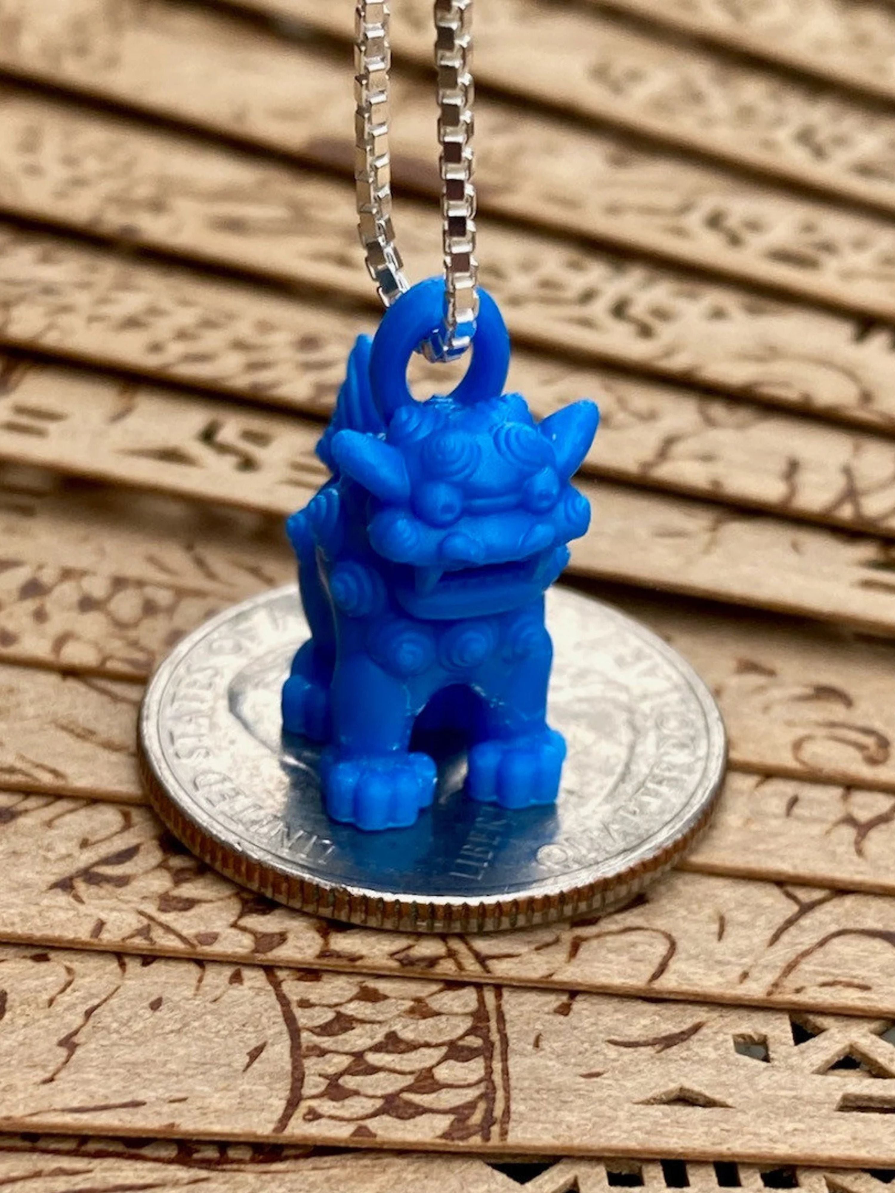 Shisa Foo Dog Lion Charm - Sterling Silver