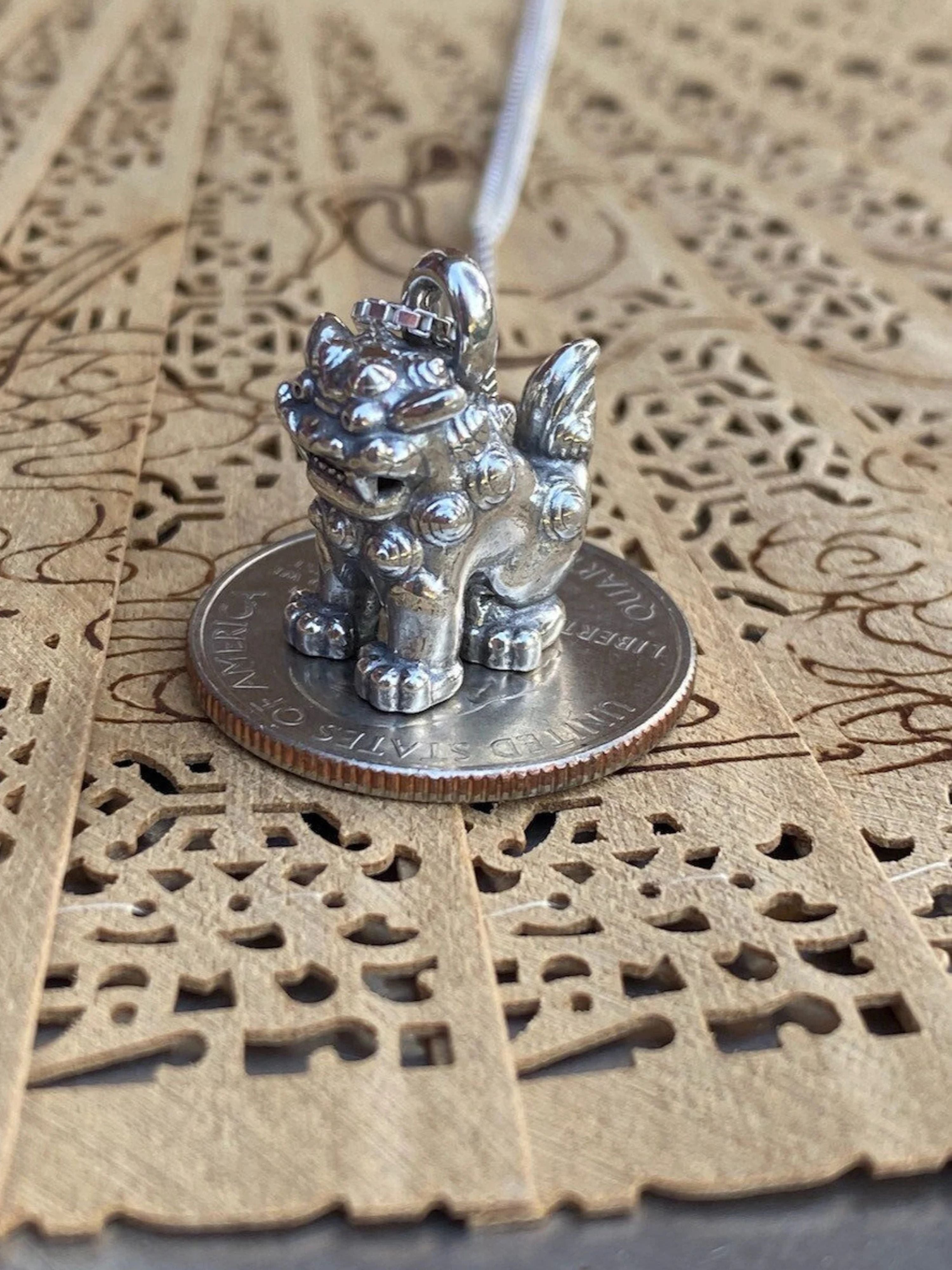 Shisa Foo Dog Lion Charm - Silver – Marty Magic Jewelry