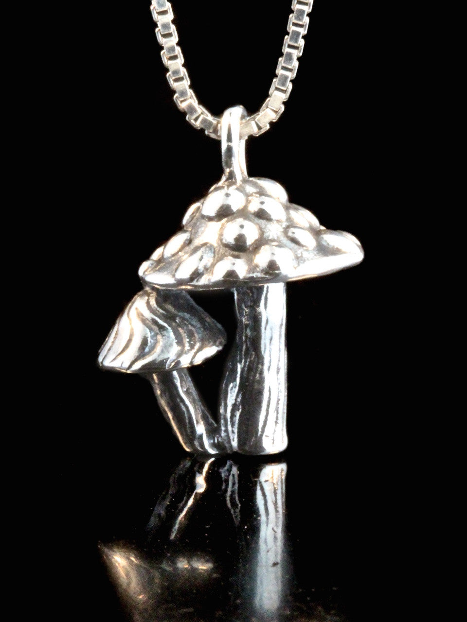 Magic Mushroom Charm - Silver