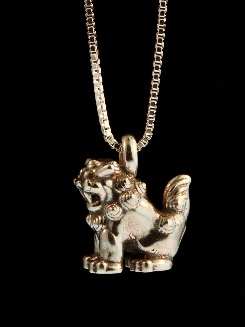 Okinawan Shisa Guardian Charm - Silver