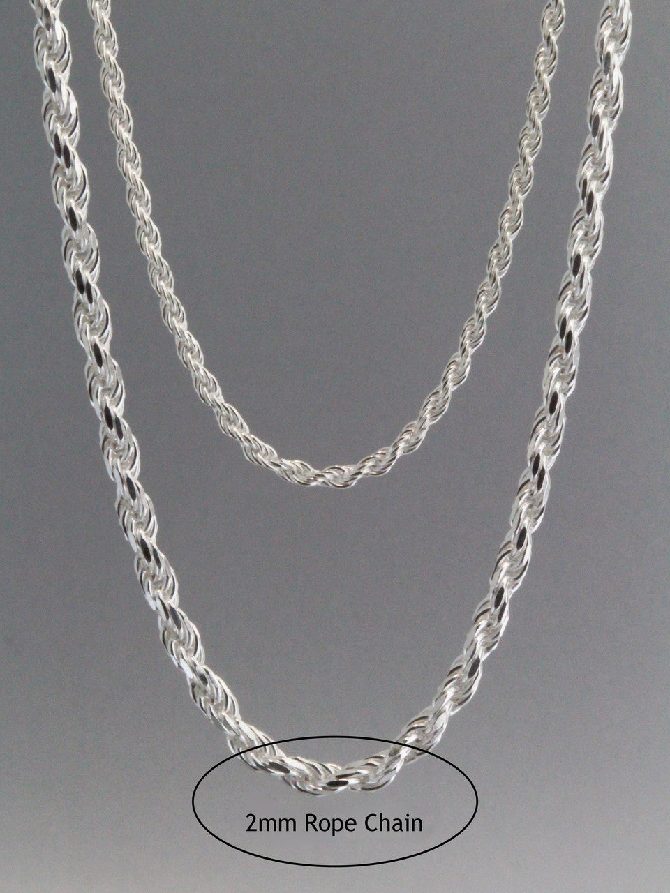 Rope Chain 2mm Sterling Silver