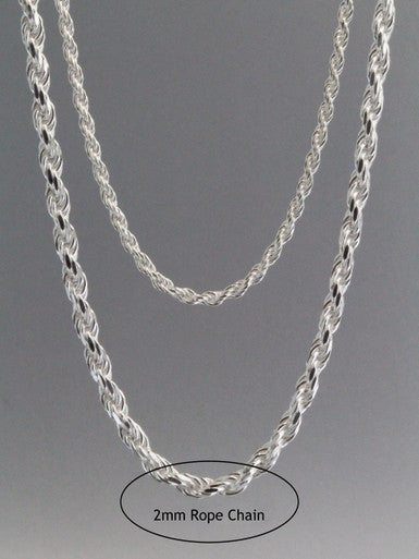 Rope Chain 2mm Sterling Silver