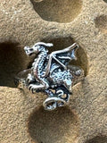 Classic Celtic Dragon Ring - Silver