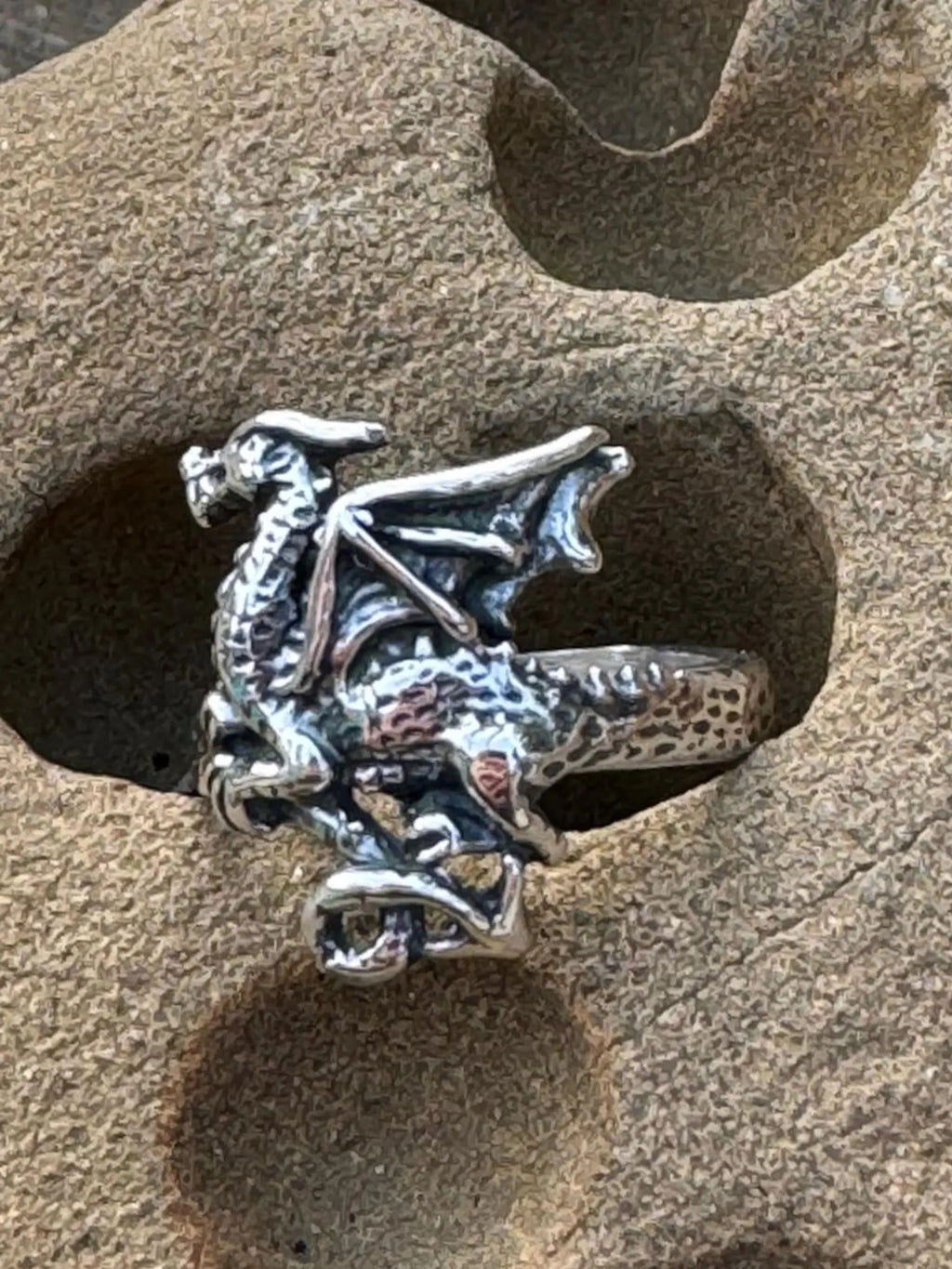 Classic Celtic Dragon Ring - Silver