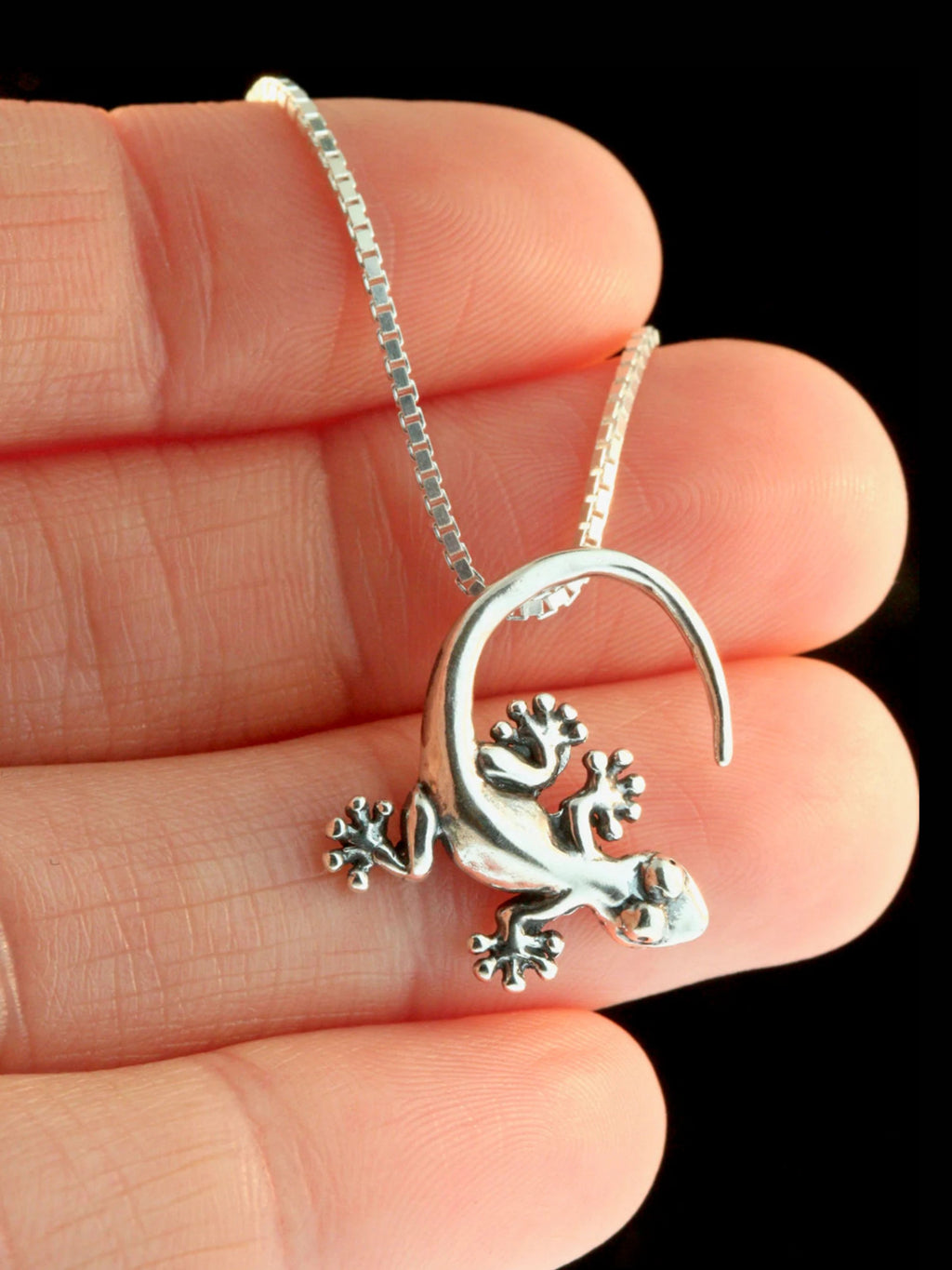 Gecko Charm - Silver