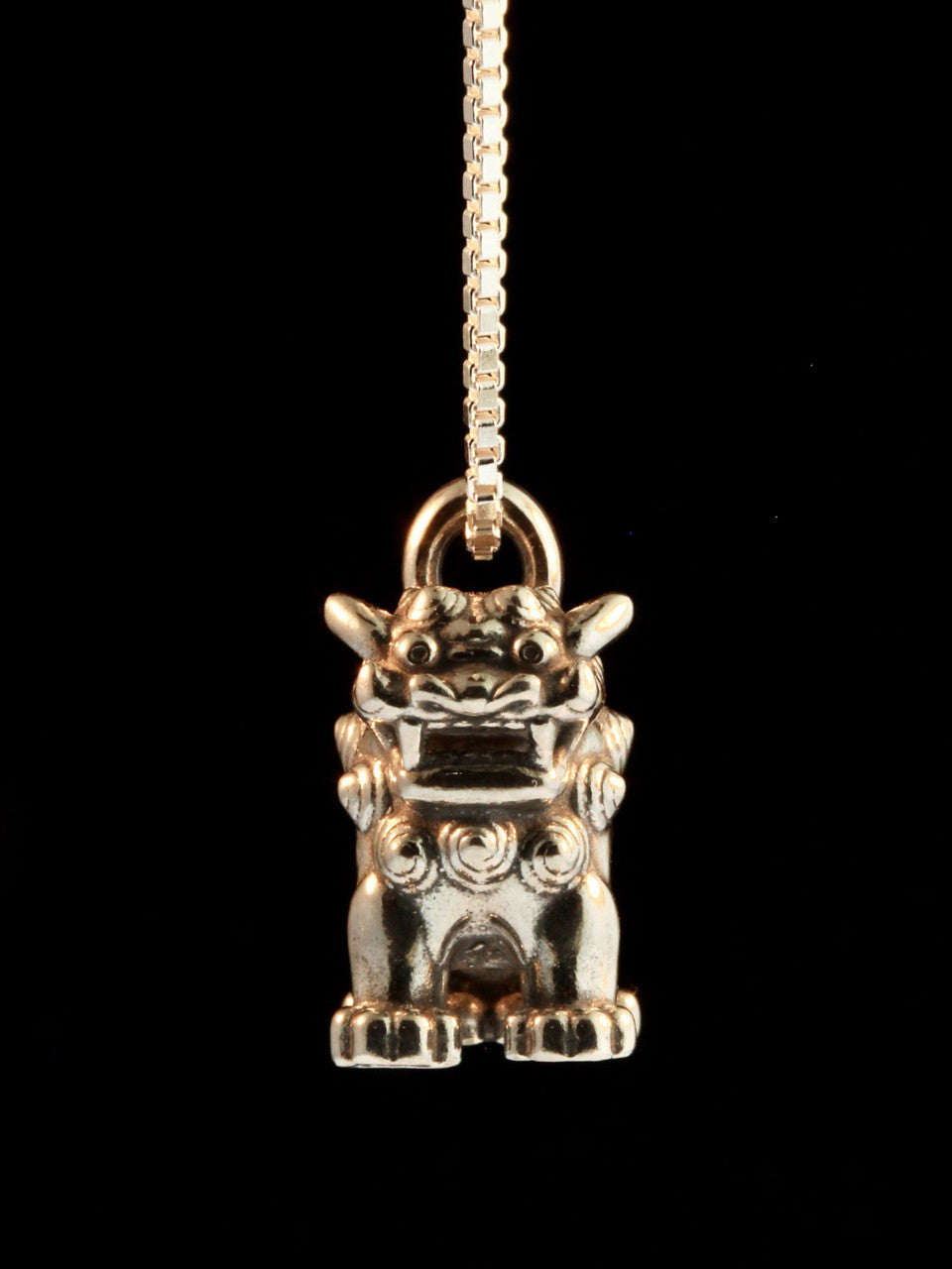 Okinawan Shisa Guardian Charm - Silver