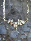 Tiny Flying Bat Pendant - 14K Gold