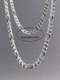 Figero Chain 3mm  Sterling Silver