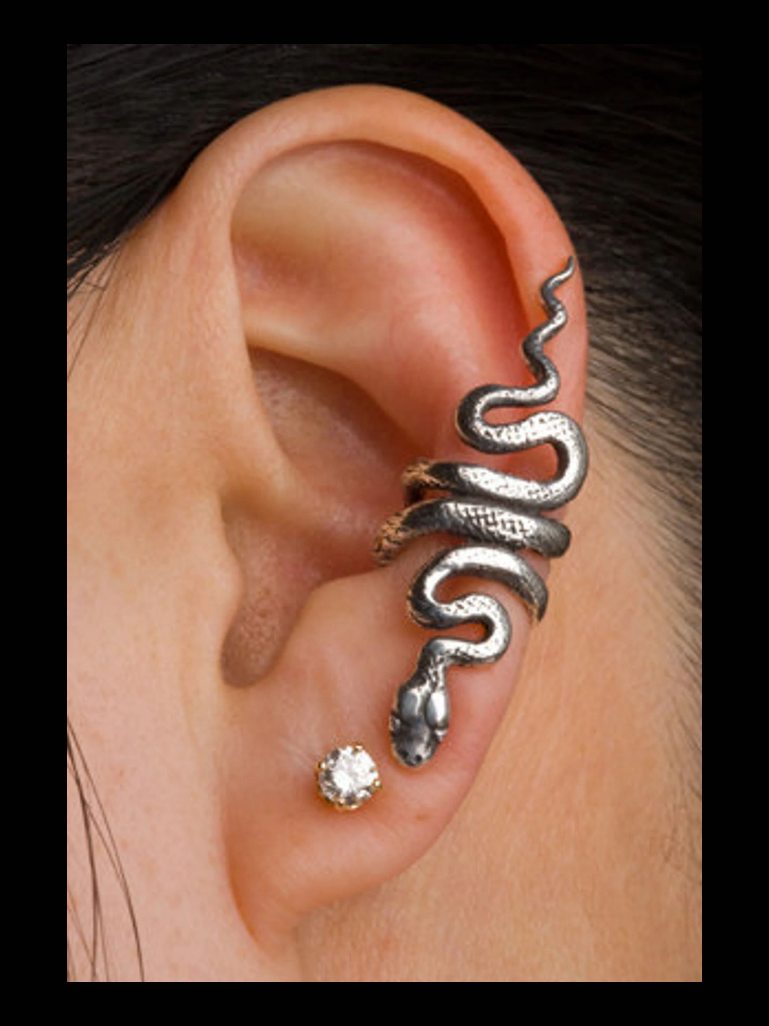 Snake Ear Cuff - Silver