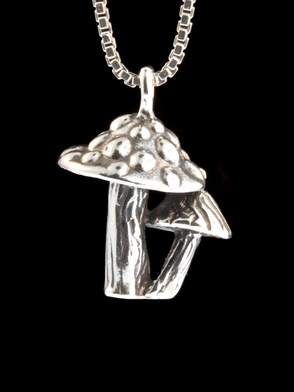 Magic Mushroom Charm - Silver