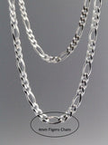 Figaro Chain 4mm Sterling Silver