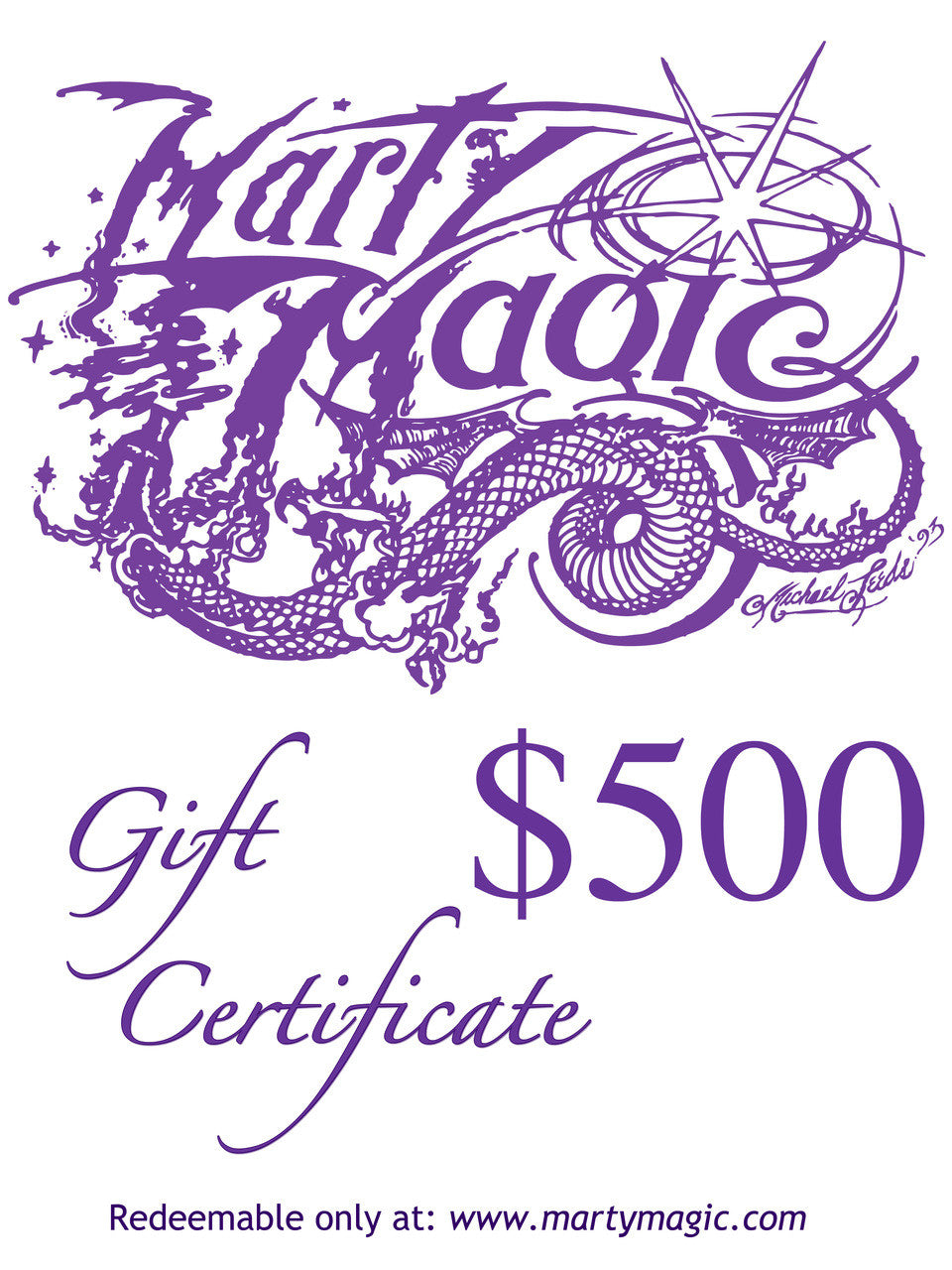 Jewelry Gift Certificate - $500