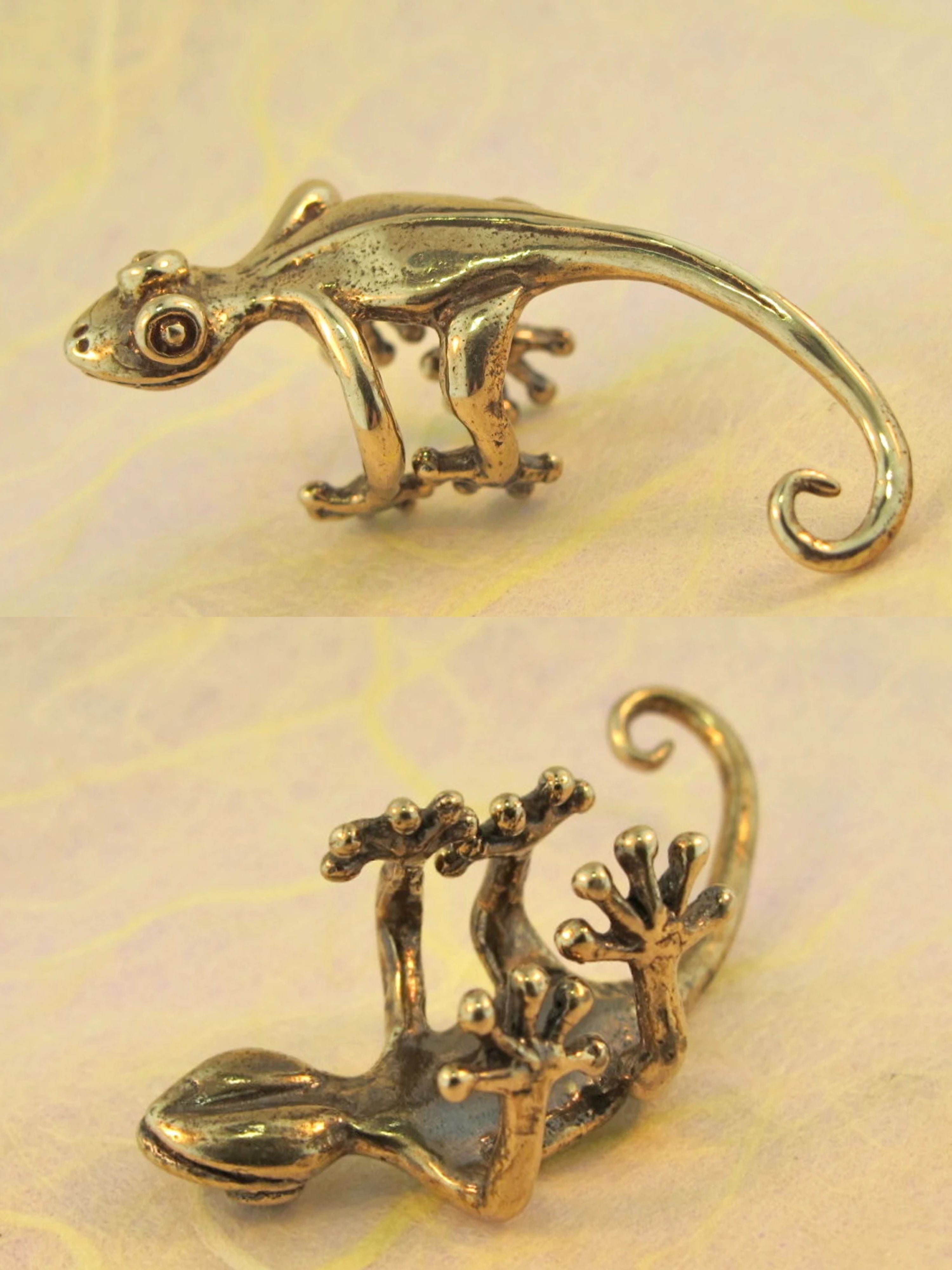 Gecko Ear Climber Cuff - Bronze