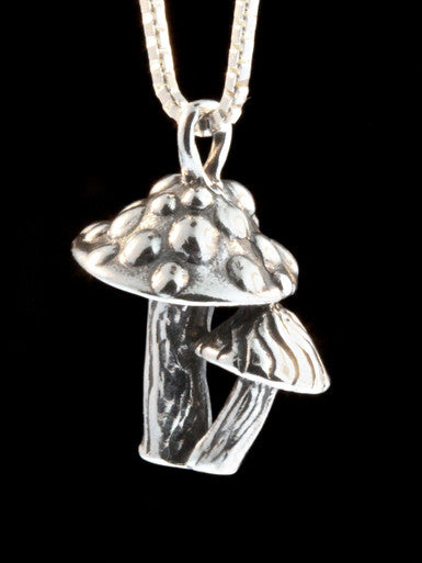 Magic Mushroom Charm - Silver