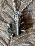 Raven Skull with Trilobite Treasure - Silver