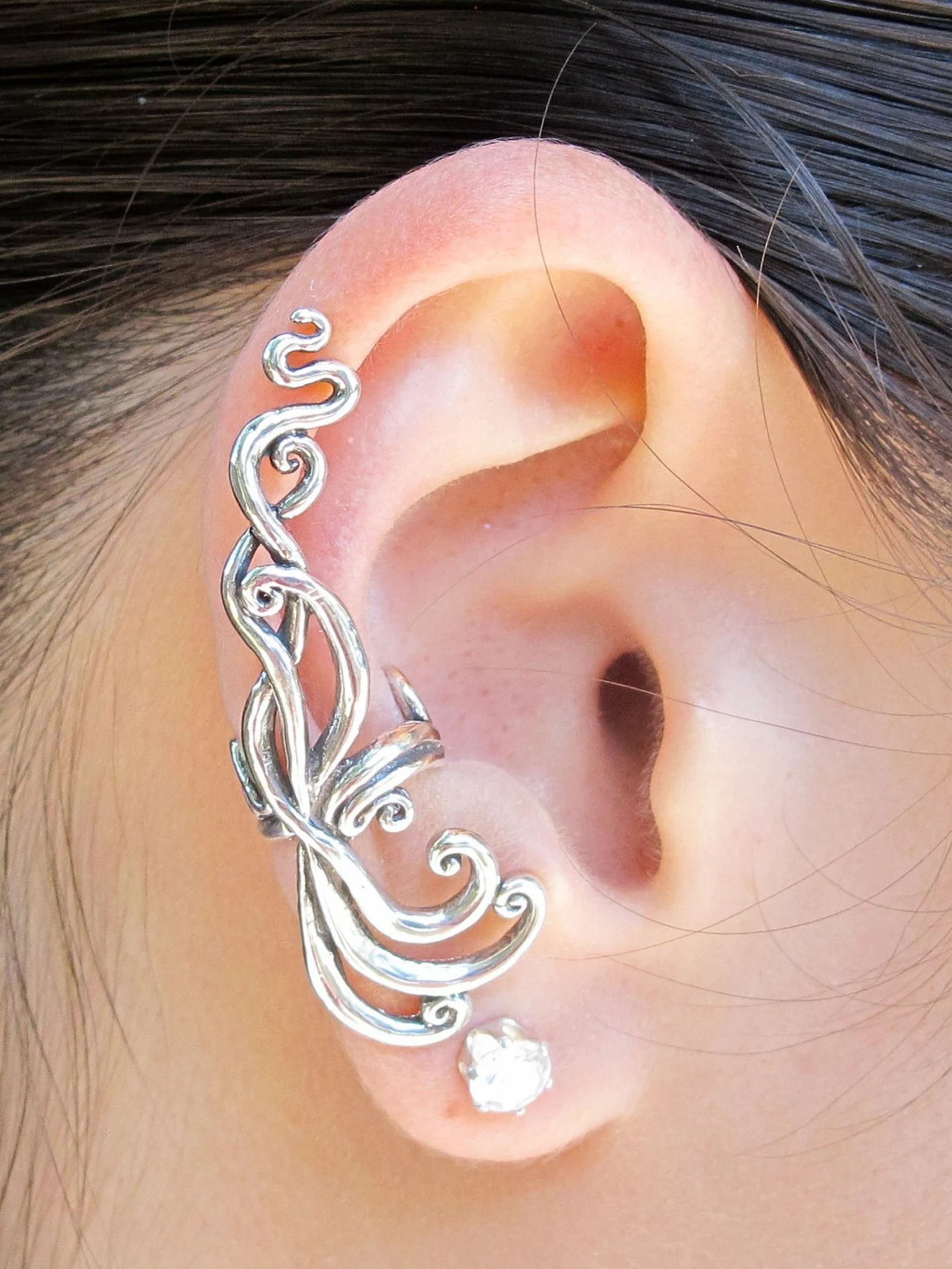 Siren's Song Ear Cuff - Sterling Silver