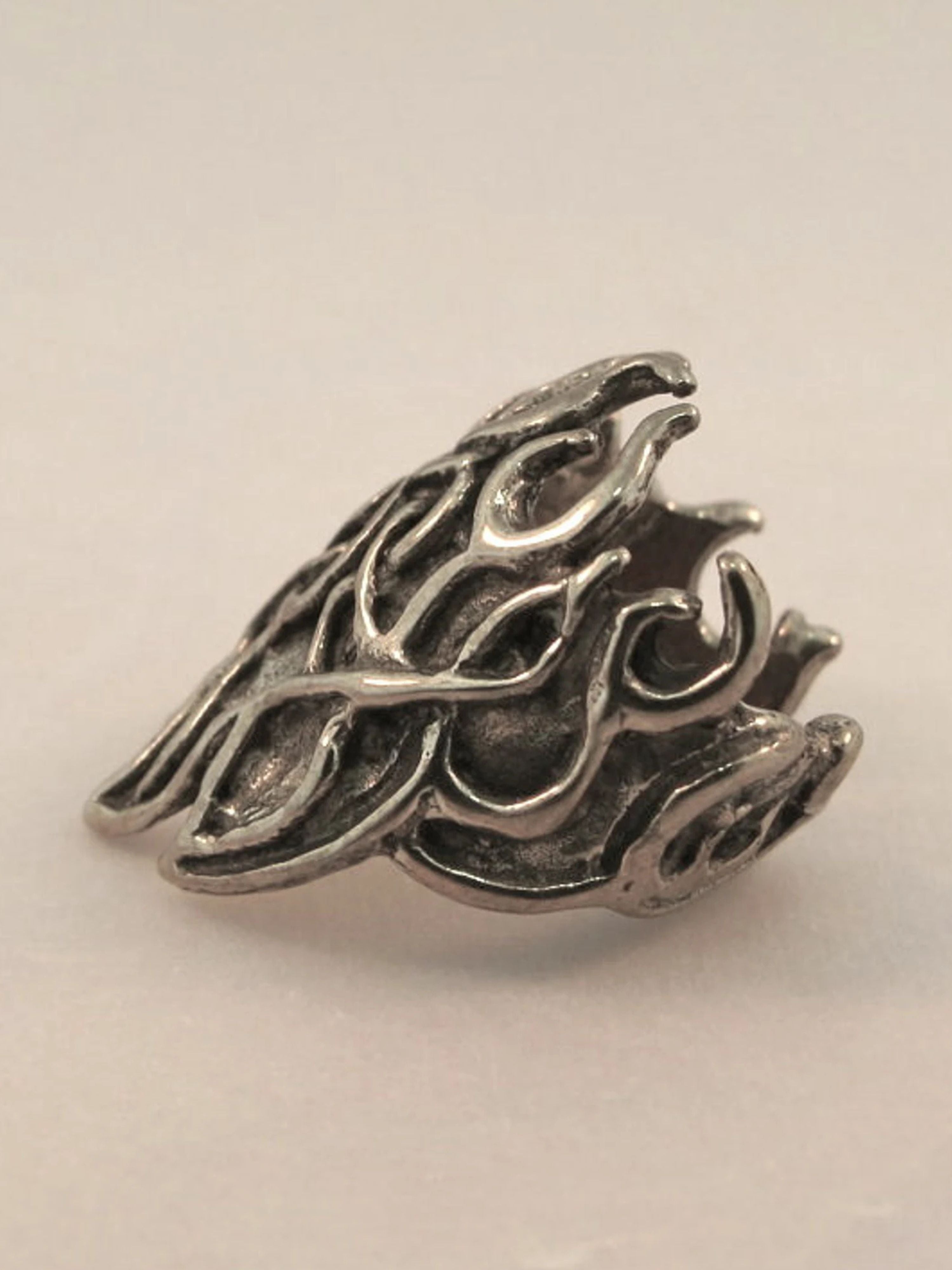 Flame Ear Cuff - Silver