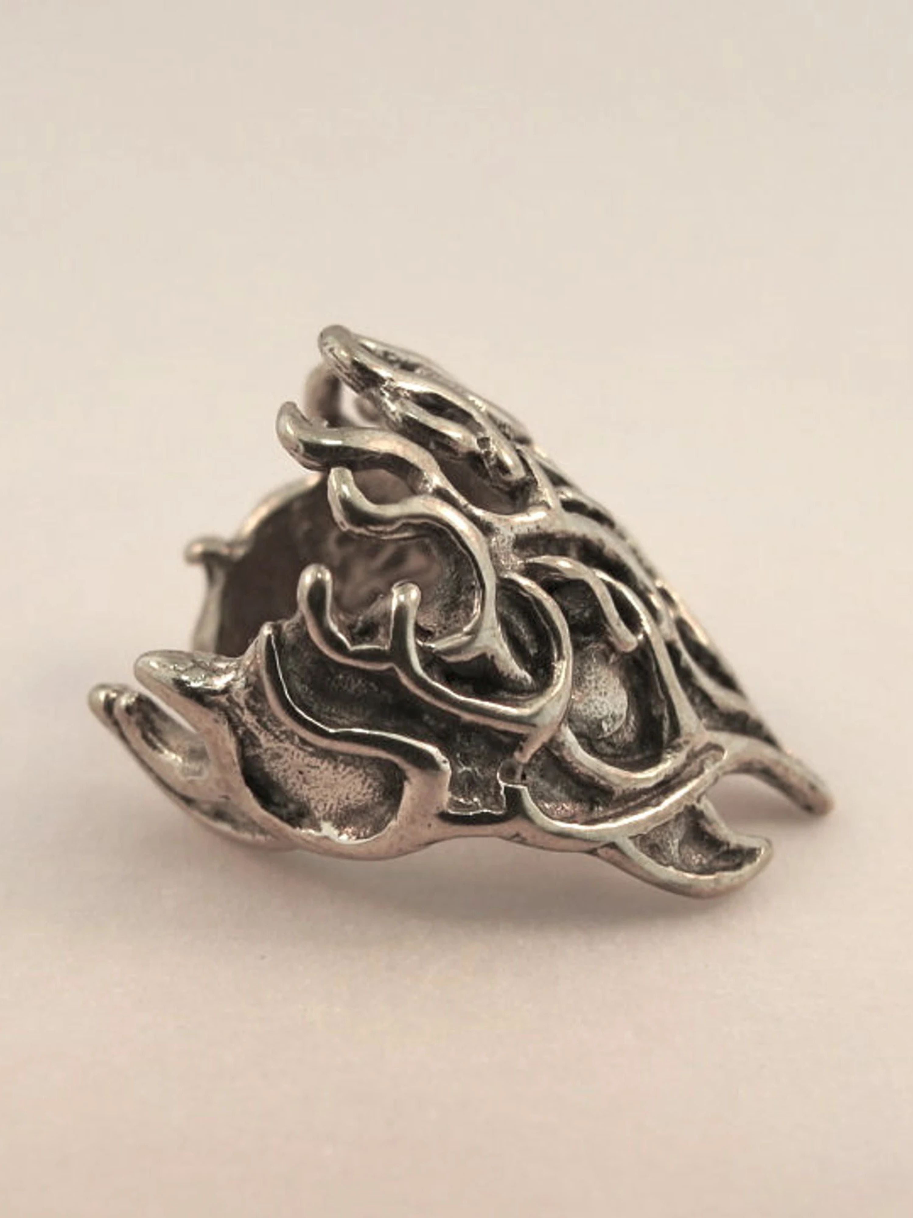 Flame Ear Cuff - Silver