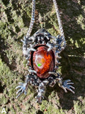 Horned Lizard - Horny Toad Pendant - Sterling Silver
