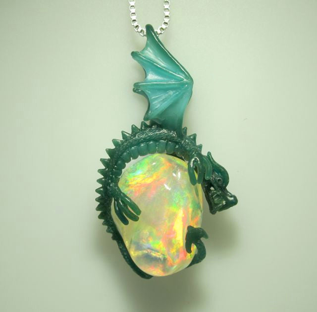 Dragon - Alexandras Fire Opal Dragon Pendant