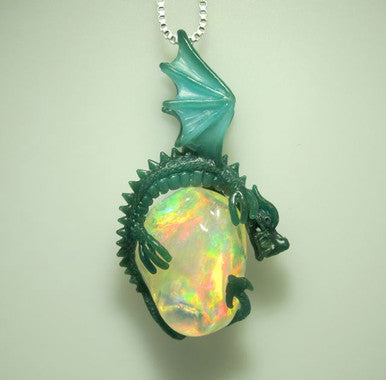 Dragon - Alexandras Fire Opal Dragon Pendant