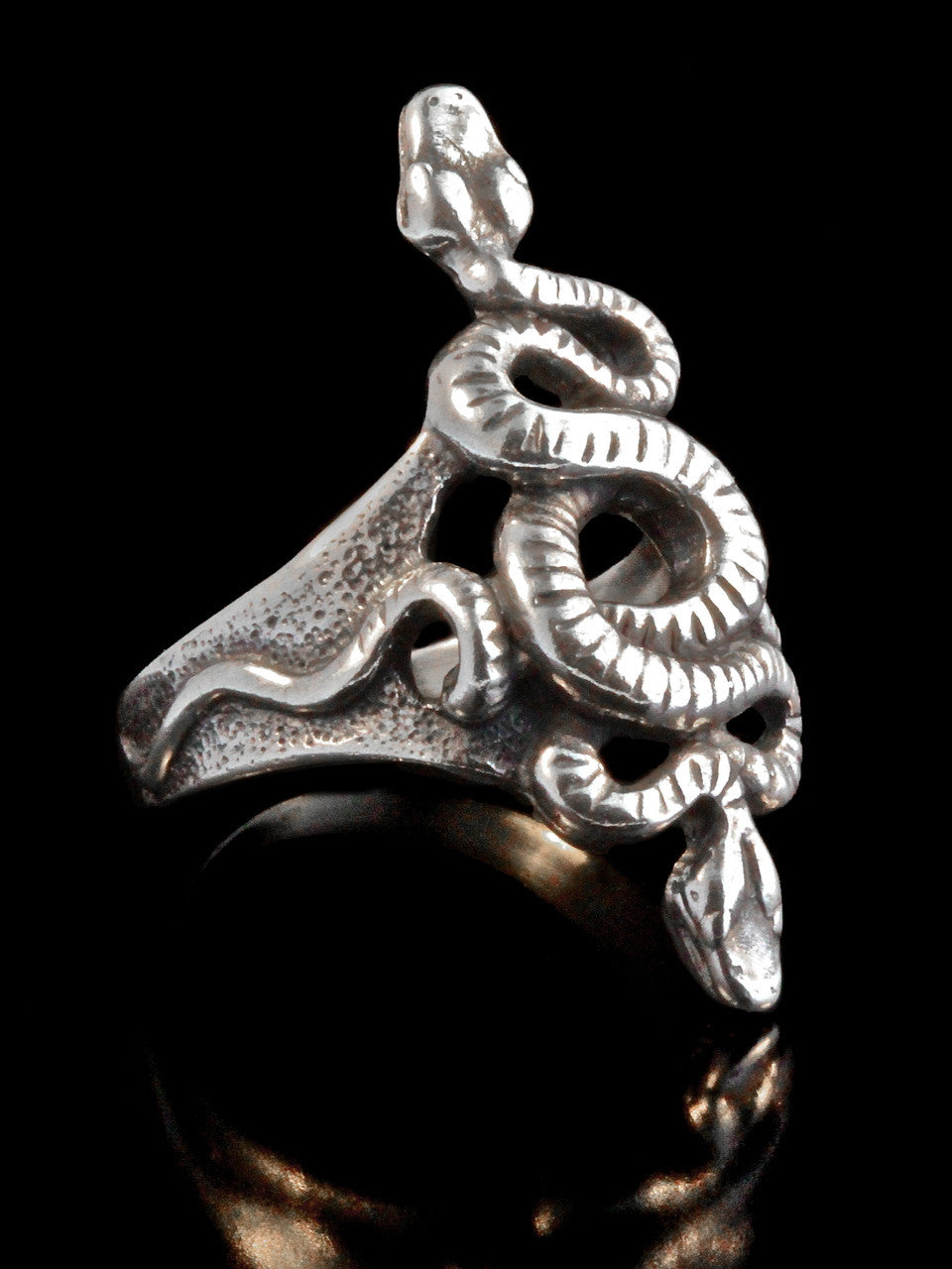 Alpha Omega Snake Ring - Silver