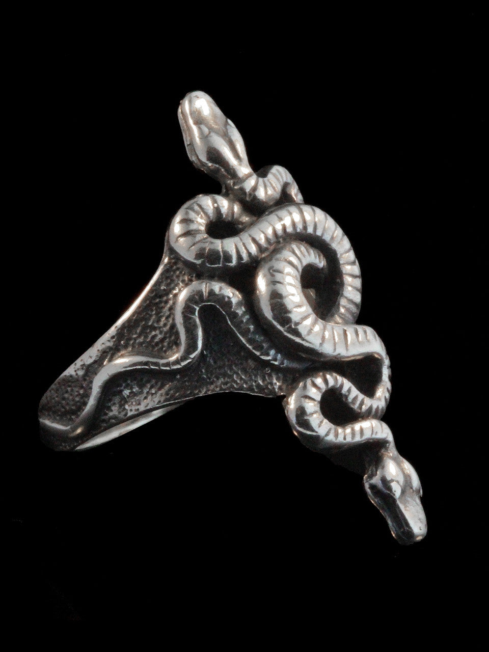 Alpha Omega Snake Ring - Silver