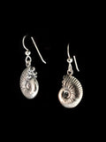 Ammonite Earrings - Sterling Silver