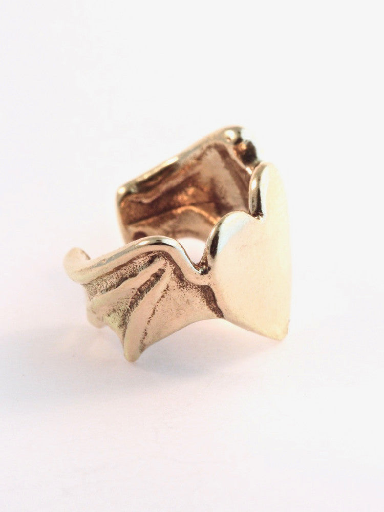 Angel Heart Ear Cuff - 14K Gold