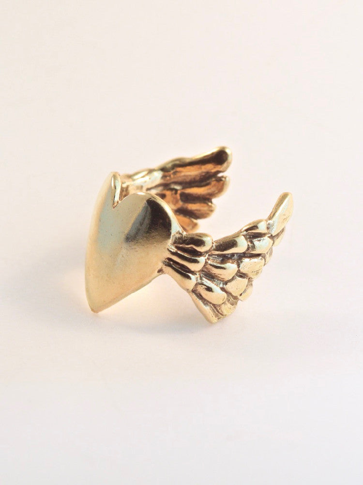 Angel Heart Ear Cuff - 14K Gold
