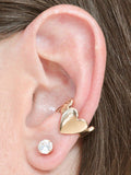 Angel Heart Ear Cuff - 14K Gold