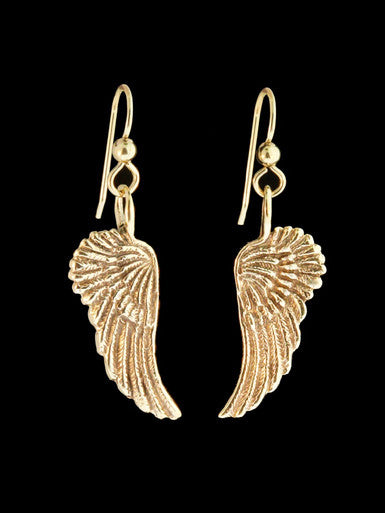 Guardian Angel Wing Earrings - 14K Gold