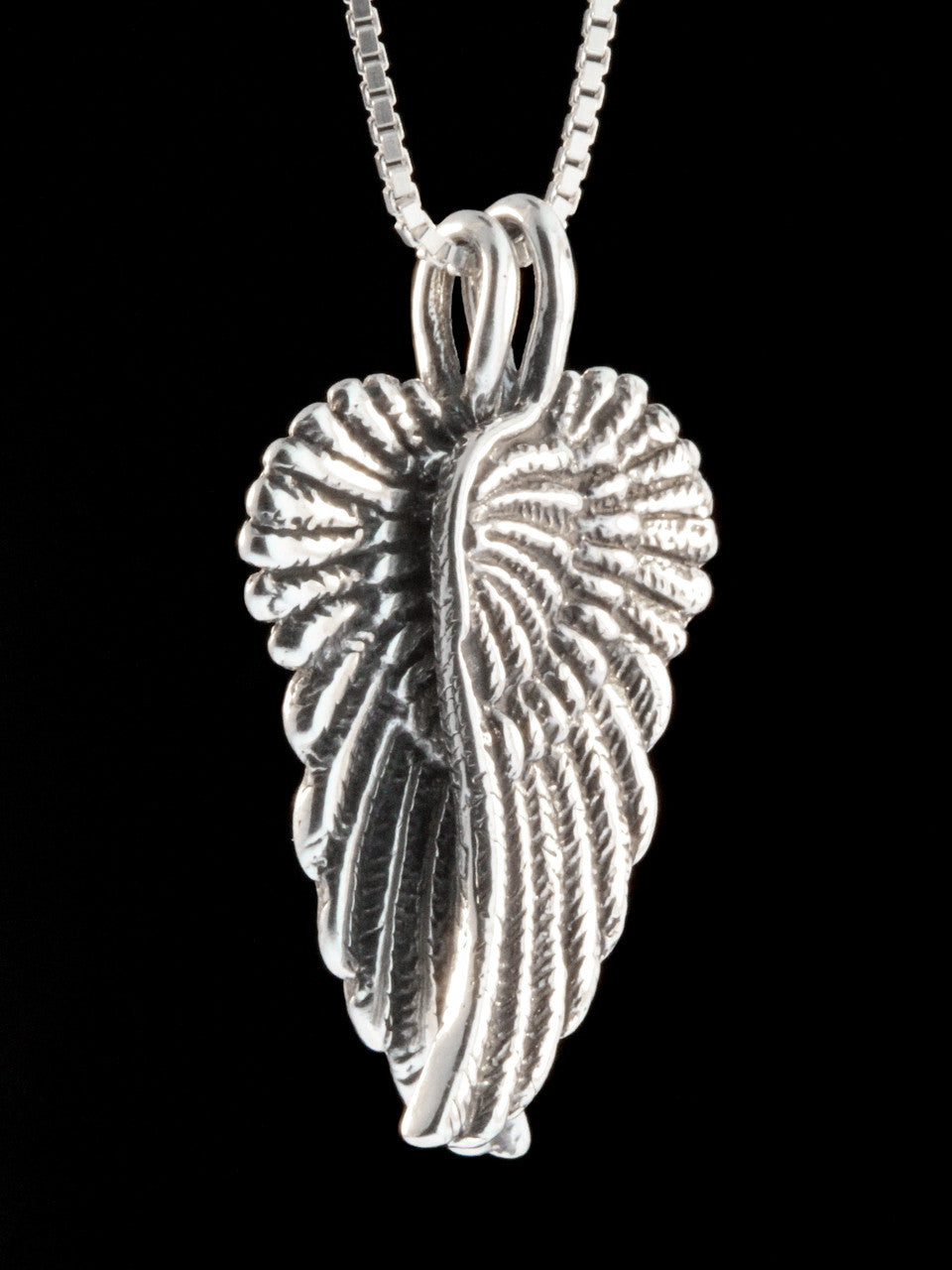 Guardian Angel Wing Pendant - Silver