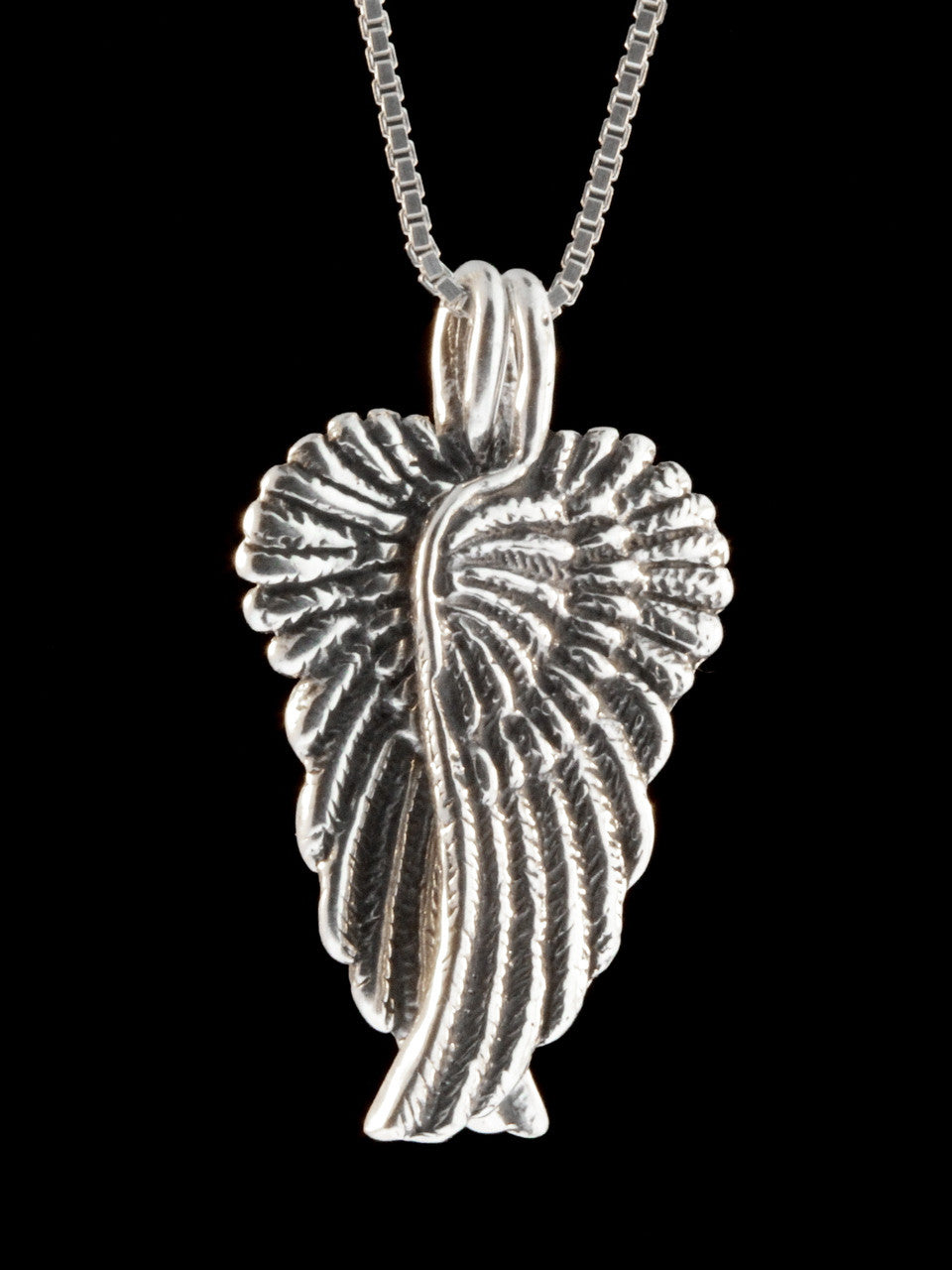 Guardian Angel Wing Pendant - Silver